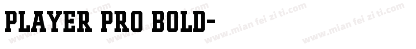 Player Pro Bold字体转换